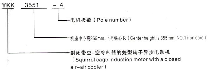 YKK系列(H355-1000)高压YJTFKK5002-8三相异步电机西安泰富西玛电机型号说明